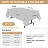 image:imagesancua White Table Cloths Rectangle 8 Pack 90x132 Inch Tablecoths Rectangular for 6 Foot Tables  Washable Polyester Fabric Table Cover for Wedding Birthday Party Banquet ReceptionHunter Green