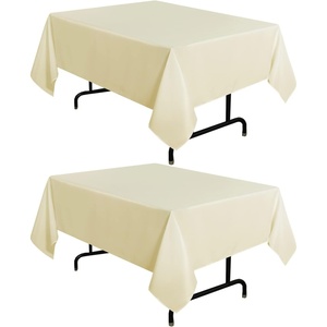 image:imagesancua Round Tablecloth 108 Inch Diameter 6 Pack Burgundy  Circle Polyester Fabric Table Cloth for Chiristmas Party Reception Banquet Birthday Washable Formal Table Cover Fit 4296 Inch TablesBeige