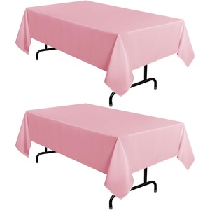 image:imagesancua Round Tablecloth 108 Inch Diameter 6 Pack Burgundy  Circle Polyester Fabric Table Cloth for Chiristmas Party Reception Banquet Birthday Washable Formal Table Cover Fit 4296 Inch TablesPink