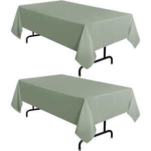 image:imagesancua Round Tablecloth 108 Inch Diameter 6 Pack Burgundy  Circle Polyester Fabric Table Cloth for Chiristmas Party Reception Banquet Birthday Washable Formal Table Cover Fit 4296 Inch TablesSage Green