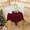 image:imagesancua Natural Square Tablecloths 54x54 Inch 2 Pack  Fabric Table Cloth for Square or Round Tables Washable Polyester Card Table Cover for Dinner Holiday Party Decorative Display TablesBurgundy