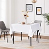 image:imagesancua Natural Square Tablecloths 54x54 Inch 2 Pack  Fabric Table Cloth for Square or Round Tables Washable Polyester Card Table Cover for Dinner Holiday Party Decorative Display TablesWhite
