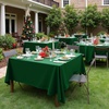 image:imagesancua Natural Square Tablecloths 54x54 Inch 2 Pack  Fabric Table Cloth for Square or Round Tables Washable Polyester Card Table Cover for Dinner Holiday Party Decorative Display TablesHunter Green
