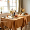 image:imagesancua Natural Square Tablecloths 54x54 Inch 2 Pack  Fabric Table Cloth for Square or Round Tables Washable Polyester Card Table Cover for Dinner Holiday Party Decorative Display TablesBronze
