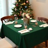 image:imagesancua Natural Square Tablecloths 54x54 Inch 2 Pack  Fabric Table Cloth for Square or Round Tables Washable Polyester Card Table Cover for Dinner Holiday Party Decorative Display TablesHunter Green