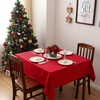 image:imagesancua Natural Square Tablecloths 54x54 Inch 2 Pack  Fabric Table Cloth for Square or Round Tables Washable Polyester Card Table Cover for Dinner Holiday Party Decorative Display TablesRed