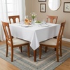 image:imagesancua Natural Square Tablecloths 54x54 Inch 2 Pack  Fabric Table Cloth for Square or Round Tables Washable Polyester Card Table Cover for Dinner Holiday Party Decorative Display TablesWhite