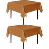 image:imagesancua Natural Square Tablecloths 54x54 Inch 2 Pack  Fabric Table Cloth for Square or Round Tables Washable Polyester Card Table Cover for Dinner Holiday Party Decorative Display TablesBronze
