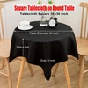 image:imagesancua Natural Square Tablecloths 54x54 Inch 2 Pack  Fabric Table Cloth for Square or Round Tables Washable Polyester Card Table Cover for Dinner Holiday Party Decorative Display TablesBlack