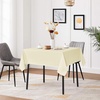 image:imagesancua Natural Square Tablecloths 54x54 Inch 2 Pack  Fabric Table Cloth for Square or Round Tables Washable Polyester Card Table Cover for Dinner Holiday Party Decorative Display TablesBeige