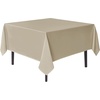 image:imagesancua Natural Square Tablecloths 54x54 Inch 2 Pack  Fabric Table Cloth for Square or Round Tables Washable Polyester Card Table Cover for Dinner Holiday Party Decorative Display TablesNatural