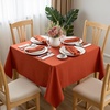 image:imagesancua Natural Square Tablecloths 54x54 Inch 2 Pack  Fabric Table Cloth for Square or Round Tables Washable Polyester Card Table Cover for Dinner Holiday Party Decorative Display TablesRust