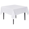 image:imagesancua Natural Square Tablecloths 54x54 Inch 2 Pack  Fabric Table Cloth for Square or Round Tables Washable Polyester Card Table Cover for Dinner Holiday Party Decorative Display TablesWhite