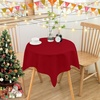 image:imagesancua Natural Square Tablecloths 54x54 Inch 2 Pack  Fabric Table Cloth for Square or Round Tables Washable Polyester Card Table Cover for Dinner Holiday Party Decorative Display TablesRed