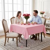 image:imagesancua Natural Square Tablecloths 54x54 Inch 2 Pack  Fabric Table Cloth for Square or Round Tables Washable Polyester Card Table Cover for Dinner Holiday Party Decorative Display TablesPink