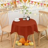 image:imagesancua Natural Square Tablecloths 54x54 Inch 2 Pack  Fabric Table Cloth for Square or Round Tables Washable Polyester Card Table Cover for Dinner Holiday Party Decorative Display TablesRust