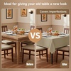image:imagesancua Natural Square Tablecloths 54x54 Inch 2 Pack  Fabric Table Cloth for Square or Round Tables Washable Polyester Card Table Cover for Dinner Holiday Party Decorative Display TablesNatural