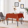 image:imagesancua Natural Square Tablecloths 54x54 Inch 2 Pack  Fabric Table Cloth for Square or Round Tables Washable Polyester Card Table Cover for Dinner Holiday Party Decorative Display TablesRust