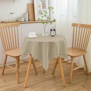 image:imagesancua Natural Square Tablecloths 54x54 Inch 2 Pack  Fabric Table Cloth for Square or Round Tables Washable Polyester Card Table Cover for Dinner Holiday Party Decorative Display TablesNatural
