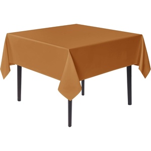 image:imagesancua Natural Square Tablecloths 54x54 Inch 2 Pack  Fabric Table Cloth for Square or Round Tables Washable Polyester Card Table Cover for Dinner Holiday Party Decorative Display TablesBronze