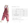imageYeokou Womens Loose Baggy Denim Wide Leg Drop Crotch Jumpsuit Rompers OverallsStyle 14 Red
