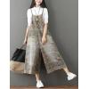 imageYeokou Womens Loose Baggy Denim Wide Leg Drop Crotch Jumpsuit Rompers OverallsStyle 17 Coffee