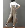 imageYeokou Womens Loose Baggy Denim Wide Leg Drop Crotch Jumpsuit Rompers OverallsStyle 17 Coffee