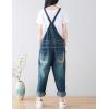 imageYeokou Womens Loose Baggy Denim Wide Leg Drop Crotch Jumpsuit Rompers OverallsStyle 21 Blue