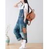 imageYeokou Womens Loose Baggy Denim Wide Leg Drop Crotch Jumpsuit Rompers OverallsStyle 21 Blue