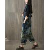 imageYeokou Womens Loose Baggy Denim Wide Leg Drop Crotch Jumpsuit Rompers OverallsStyle 24 Blue