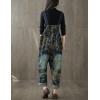 imageYeokou Womens Loose Baggy Denim Wide Leg Drop Crotch Jumpsuit Rompers OverallsStyle 24 Blue