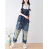 imageYeokou Womens Loose Baggy Denim Wide Leg Drop Crotch Jumpsuit Rompers OverallsStyle 25 Blue