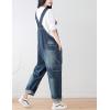 imageYeokou Womens Loose Baggy Denim Wide Leg Drop Crotch Jumpsuit Rompers OverallsStyle 25 Blue