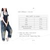 imageYeokou Womens Loose Baggy Denim Wide Leg Drop Crotch Jumpsuit Rompers OverallsStyle 25 Blue