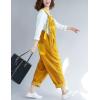 imageYeokou Womens Loose Baggy Denim Wide Leg Drop Crotch Jumpsuit Rompers OverallsStyle 26 Yellow