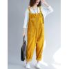 imageYeokou Womens Loose Baggy Denim Wide Leg Drop Crotch Jumpsuit Rompers OverallsStyle 26 Yellow