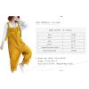 imageYeokou Womens Loose Baggy Denim Wide Leg Drop Crotch Jumpsuit Rompers OverallsStyle 26 Yellow