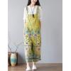 imageYeokou Womens Loose Baggy Denim Wide Leg Drop Crotch Jumpsuit Rompers OverallsStyle 27 Green