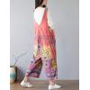 imageYeokou Womens Loose Baggy Denim Wide Leg Drop Crotch Jumpsuit Rompers OverallsStyle 27 Red