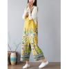 imageYeokou Womens Loose Baggy Denim Wide Leg Drop Crotch Jumpsuit Rompers OverallsStyle 27 Yellow