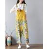 imageYeokou Womens Loose Baggy Denim Wide Leg Drop Crotch Jumpsuit Rompers OverallsStyle 27 Yellow