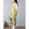 imageYeokou Womens Loose Baggy Denim Wide Leg Drop Crotch Jumpsuit Rompers OverallsStyle 27 Yellow