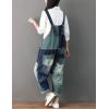 imageYeokou Womens Loose Baggy Denim Wide Leg Drop Crotch Jumpsuit Rompers OverallsStyle 28 Blue