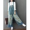 imageYeokou Womens Loose Baggy Denim Wide Leg Drop Crotch Jumpsuit Rompers OverallsStyle 30 Blue