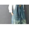 imageYeokou Womens Loose Baggy Denim Wide Leg Drop Crotch Jumpsuit Rompers OverallsStyle 30 Blue