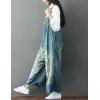 imageYeokou Womens Loose Baggy Denim Wide Leg Drop Crotch Jumpsuit Rompers OverallsStyle 30 Blue