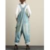 imageYeokou Womens Loose Baggy Denim Wide Leg Drop Crotch Jumpsuit Rompers OverallsStyle 31 Light Blue