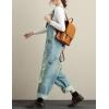 imageYeokou Womens Loose Baggy Denim Wide Leg Drop Crotch Jumpsuit Rompers OverallsStyle 31 Light Blue