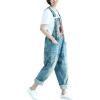 imageYeokou Womens Loose Baggy Denim Wide Leg Drop Crotch Jumpsuit Rompers OverallsStyle 56 Blue