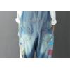 imageYeokou Womens Loose Baggy Denim Wide Leg Drop Crotch Jumpsuit Rompers OverallsStyle 67 Flower